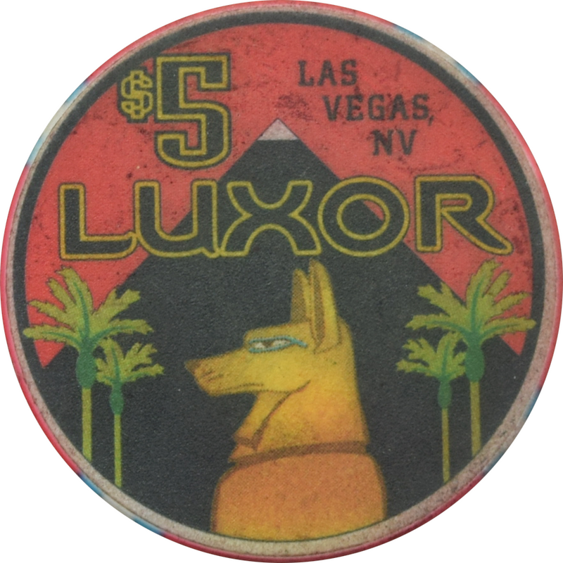 Luxor Casino Las Vegas Nevada $5 Dog Chip 2002
