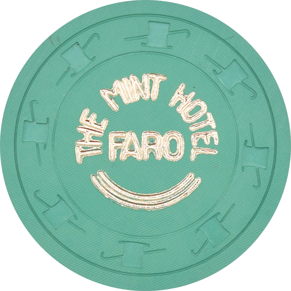 Mint Casino Las Vegas Nevada Faro Green Chip 1960s