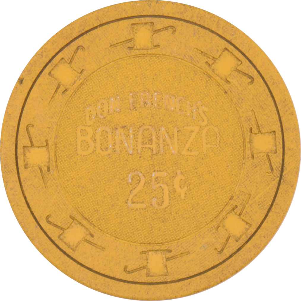 Don French's Bonanza Casino N. Las Vegas Nevada 25 Cent Chip 1955