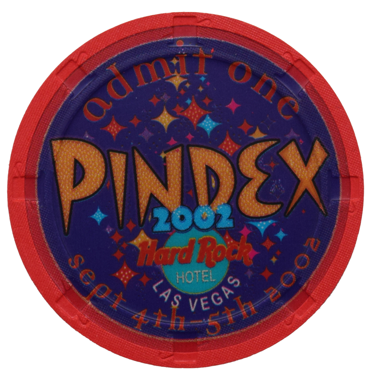 Hard Rock Hotel Pindex 2002 NCV Chip Las Vegas Nevada Red