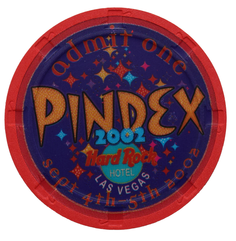 Hard Rock Hotel Pindex 2002 NCV Chip Las Vegas Nevada Red