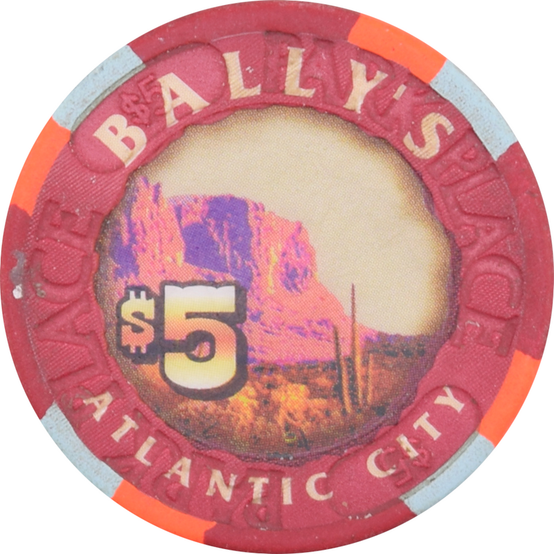 Bally's Casino Atlantic City New Jersey $5 Chip