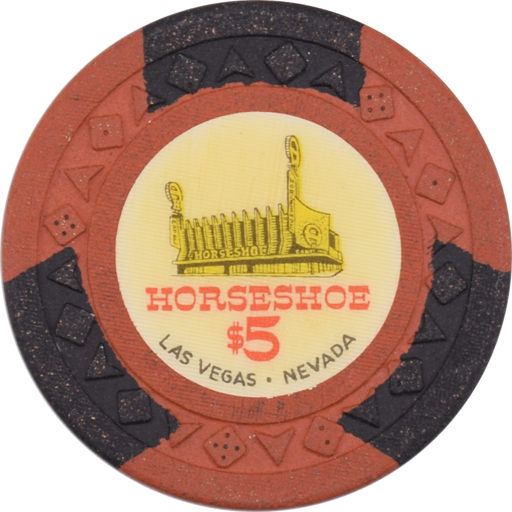 Horseshoe Club Casino Las Vegas Nevada $5 Chip 1951