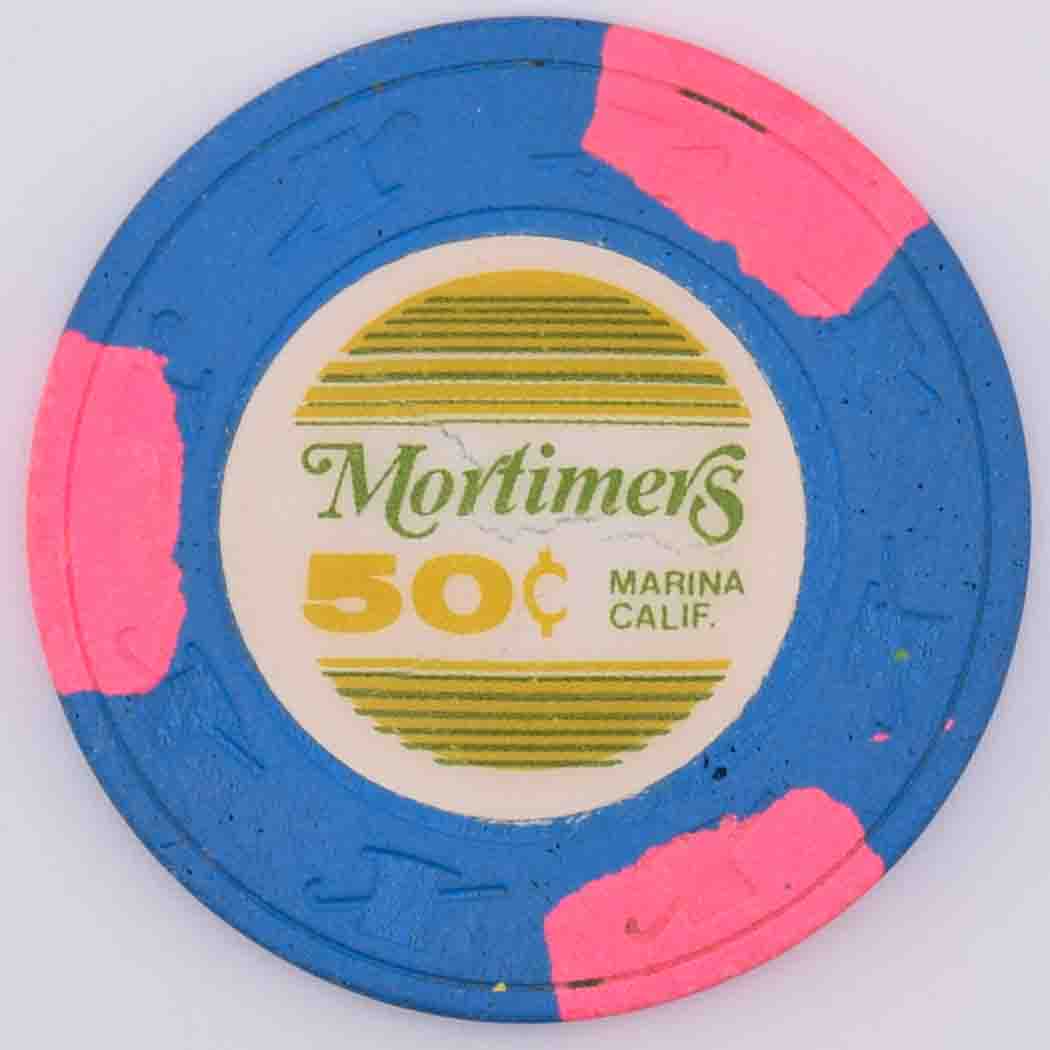 Mortimer's Card Room Card Room Marina California 50 Cent Chip