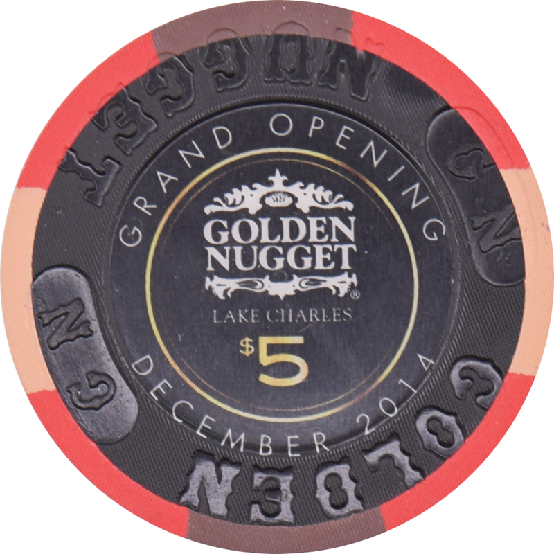 Golden Nugget Casino Lake Charles LA $5 Grand Opening Chip