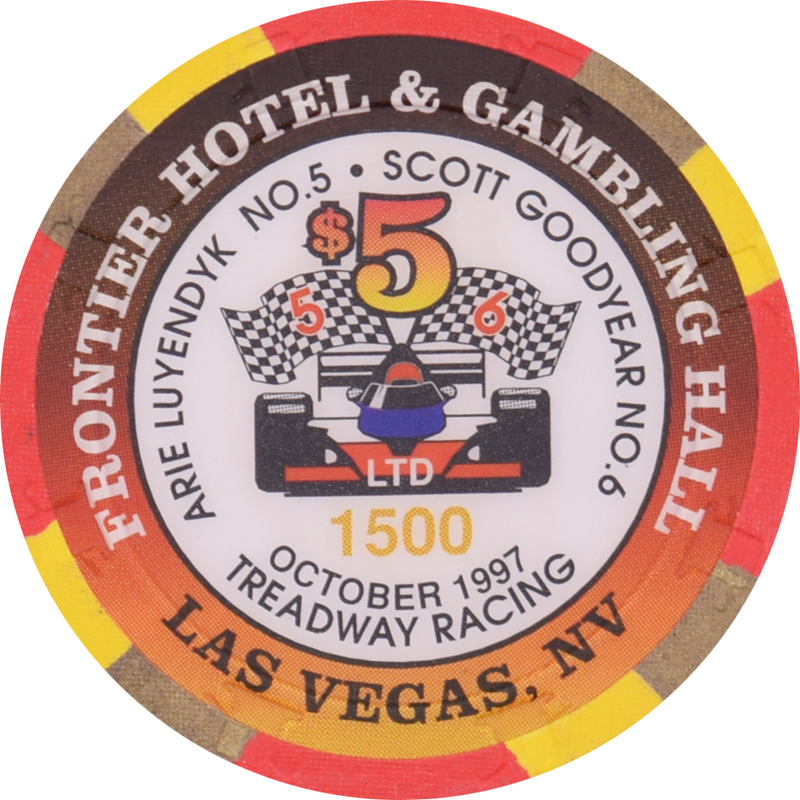 Frontier Hotel Casino Las Vegas Nevada $5 Scott Goodyear No. 6 Chip 1997