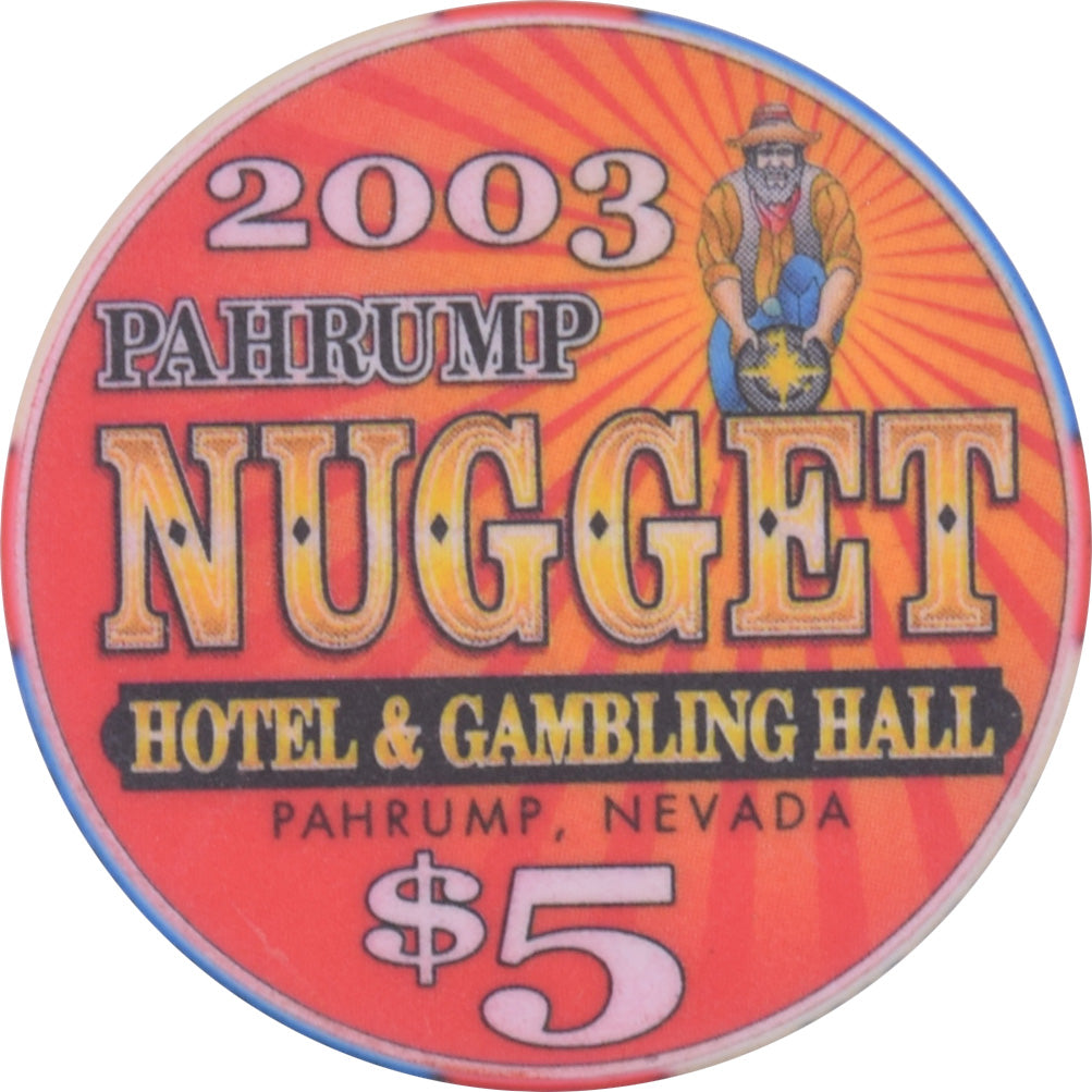 Pahrump Nugget Casino Pahrump Nevada $5 Christmas / The Wonder of Winter Chip 2003