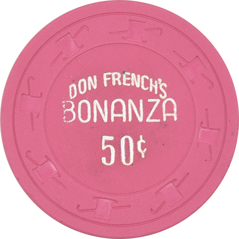 Don French's Bonanza Casino N. Las Vegas Nevada 50 Cent Chip 1955