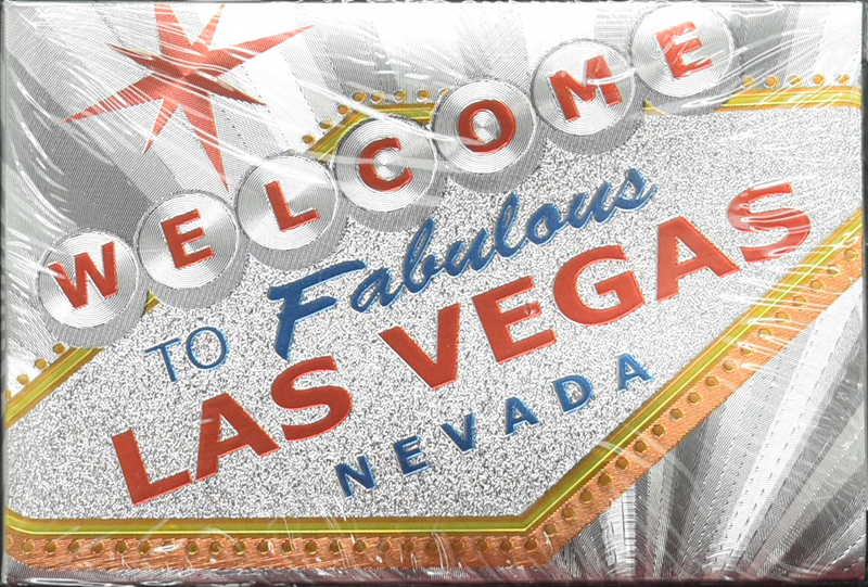 Las Vegas Sign Foil Plastic Playing Cards (Silver)