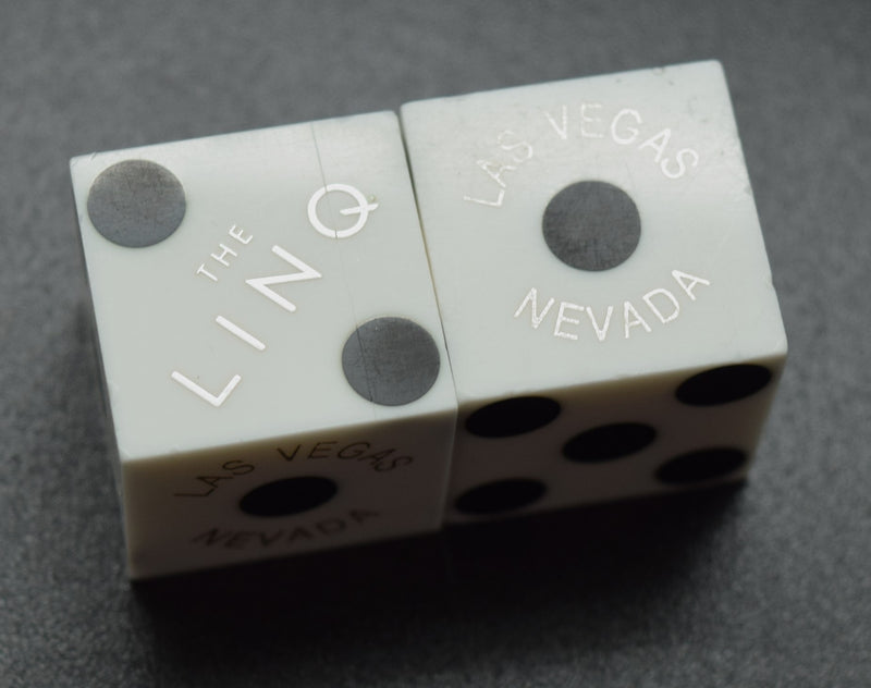 The Linq Used White Casino Dice Las Vegas Nevada
