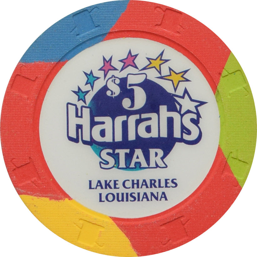 Harrah's Star Casino Lake Charles Louisiana $5 Chip