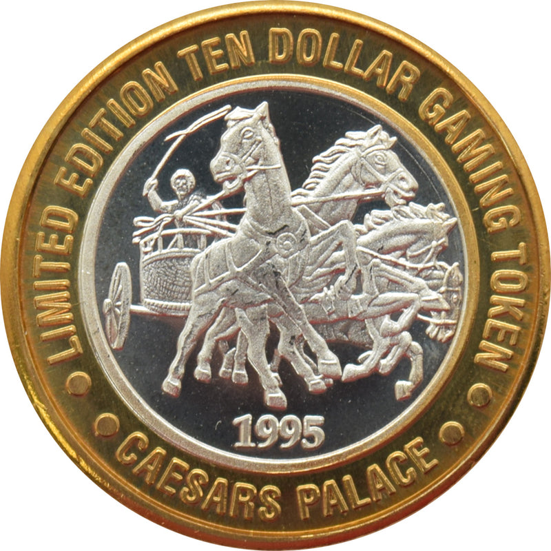 Caesars Palace Casino "Chariot" $10 Silver Strike .999 Fine Silver 1995