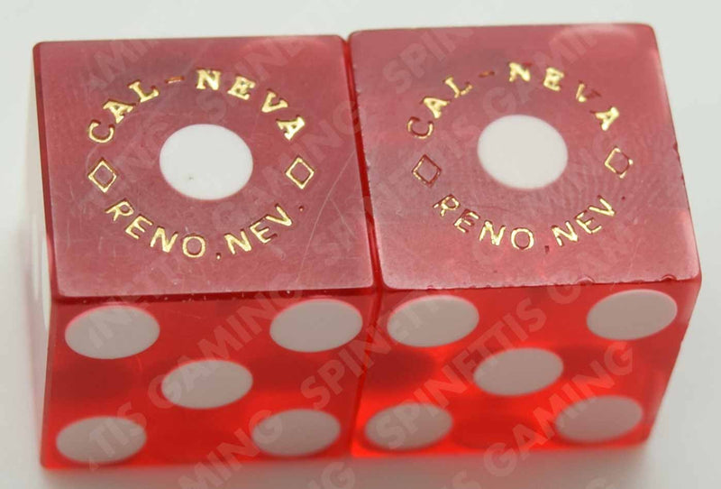 Club Cal-Neva Casino Reno Nevada Red Used Pair of Dice