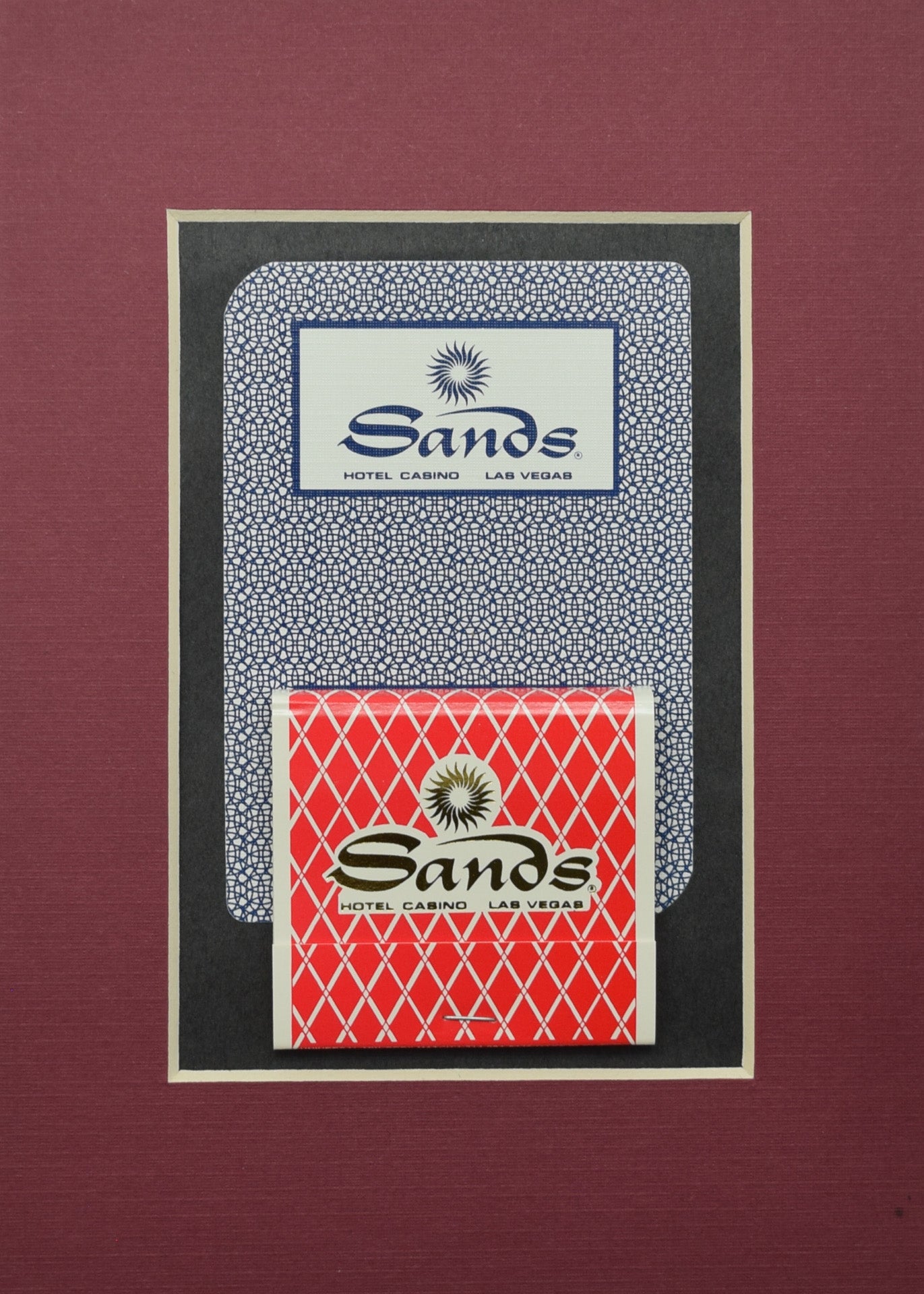 Sands Casino Las Vegas Nevada Postcard with Matchbook for frame (7" x 5")