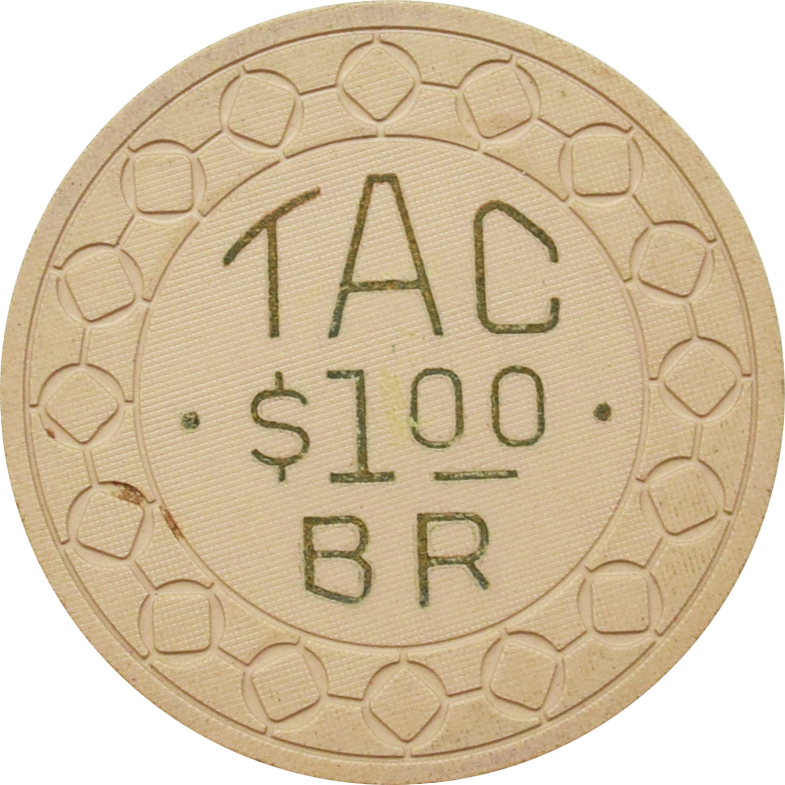 Balinese Room Illegal Casino Galveston Texas $1 Diamond Mold Chip