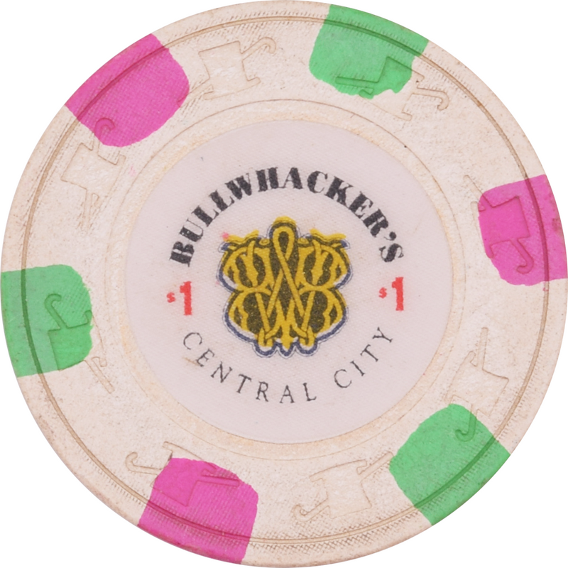 Bullwhackers Casino Central City Colorado $1 Chip