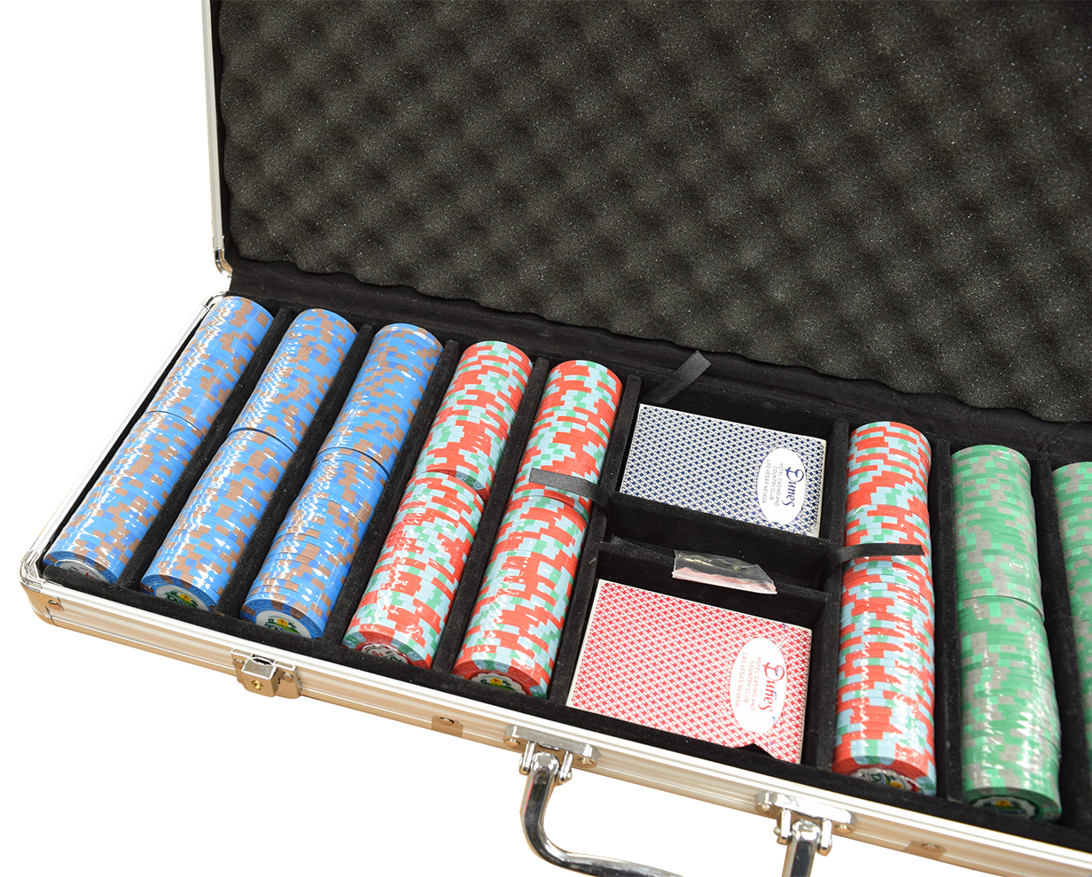 OTD 9 Gram Dunes Commemorative Silver Case 500 Chip Set