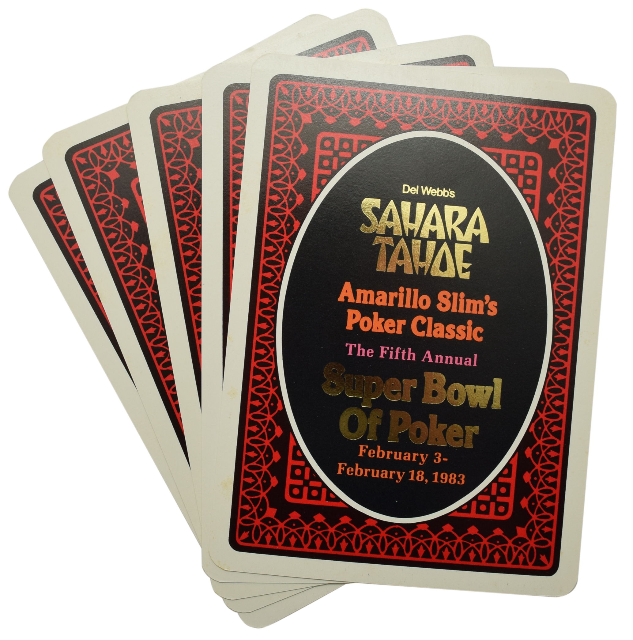 Sahara Tahoe Casino Lake Tahoe Nevada Amarillo Slim's Poker Classic Super Bowl of Poker 1983 Invite