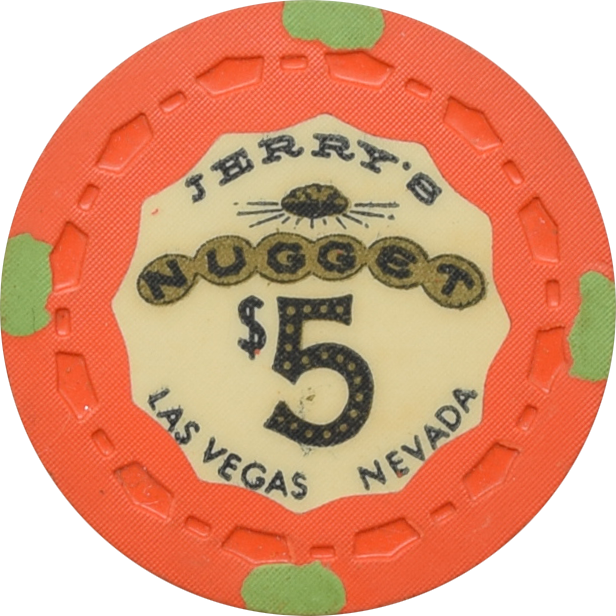 Jerry's Nugget Casino North Las Vegas Nevada $5 Chip 1964