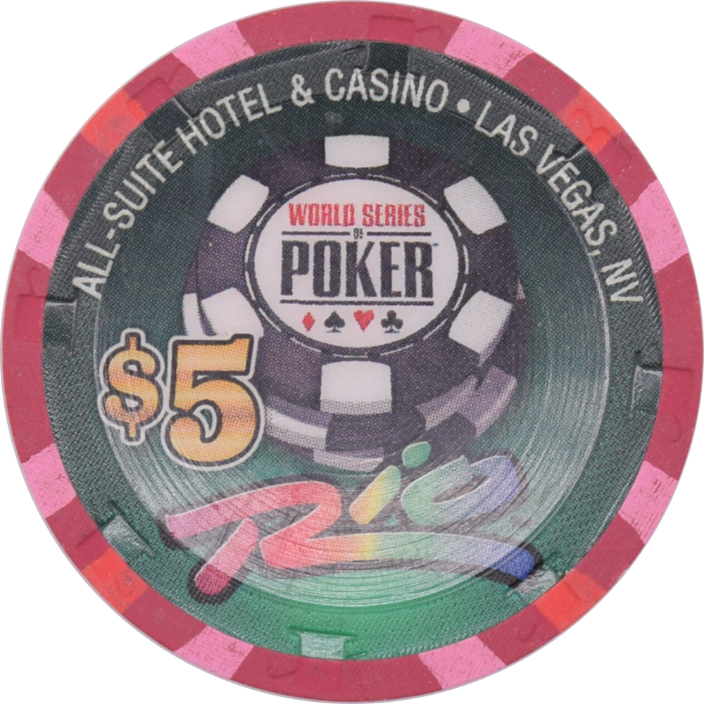 Rio Casino Las Vegas Nevada $5 WSOP Quad Aces Chip 2011