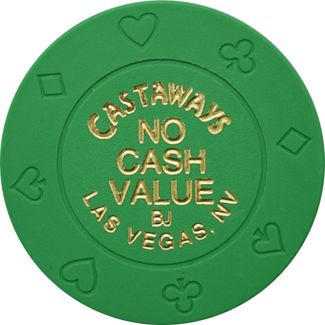 Castaways Casino Las Vegas Nevada Green No Cash Value Chip 2003