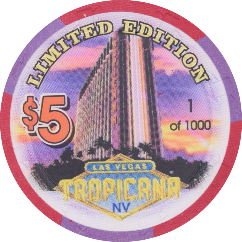 Tropicana Casino Las Vegas Nevada $5 Bill Walton Chip 1997