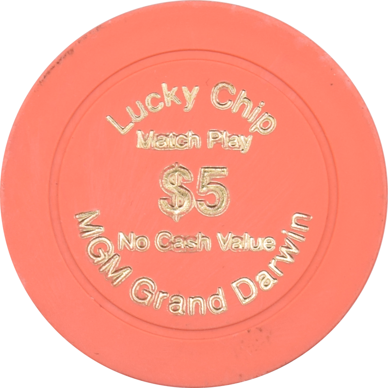MGM Grand Casino Darwin NT Australia $5 Match Play NCV Chip