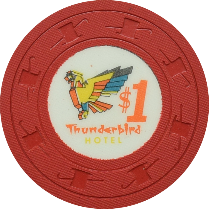 Thunderbird Casino Las Vegas Nevada $1 Joe Wells Chip 1962