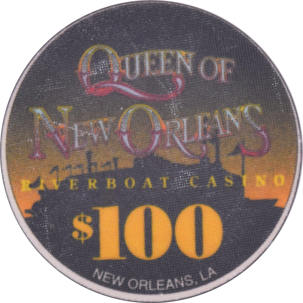 Hilton Queen of New Orleans Riverboat Casino New Orleans Louisiana $100 Secondary Chip