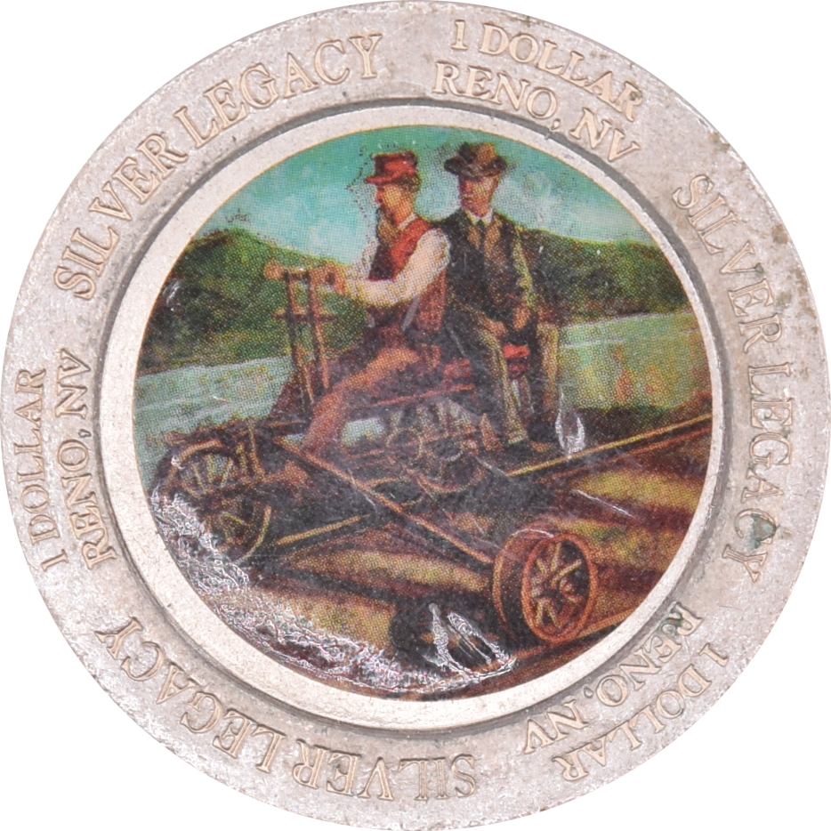 Silver Legacy Casino Reno Nevada $1 Full Color Image Token 1995