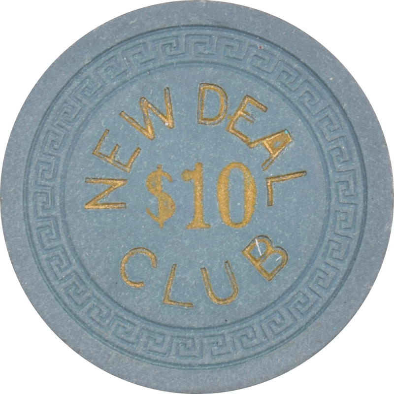 New Deal Club Casino Elko Nevada $10 Chip 1940s (Faded)