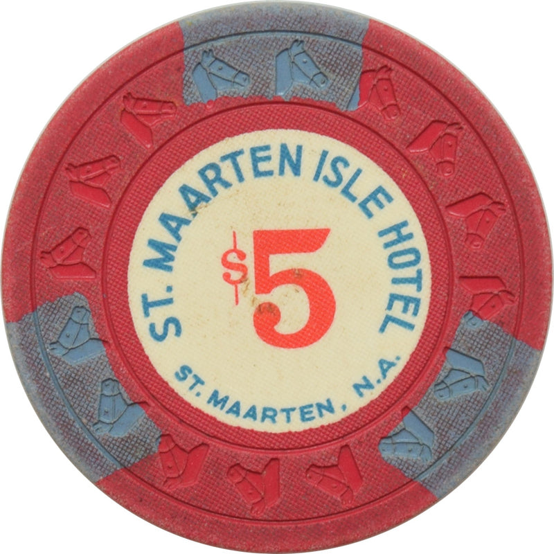 St. Maarten Isle Hotel Casino Great Bay St. Maarten $5 Chip
