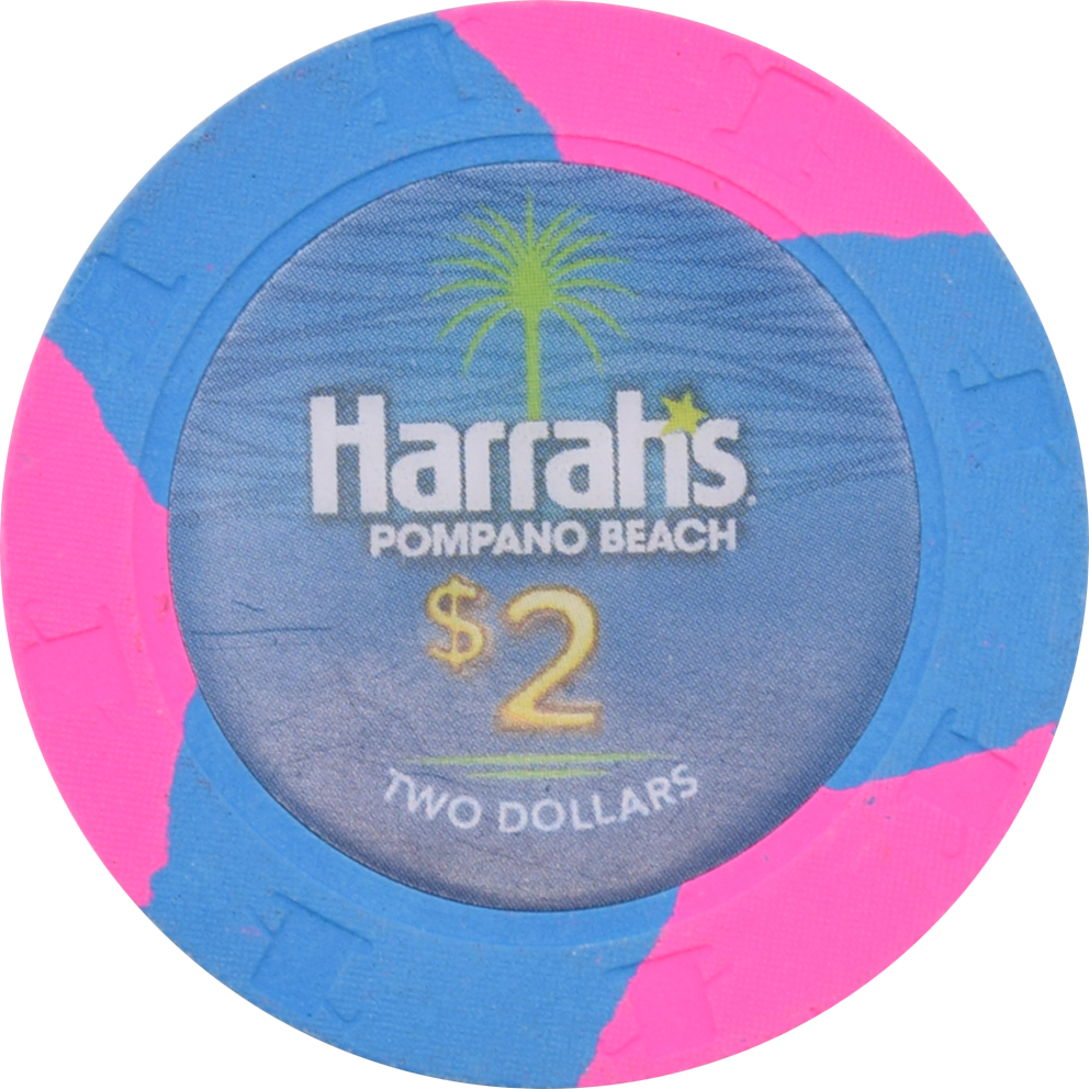 Harrah's Casino Pompano Beach Florida $2 Chip 2022