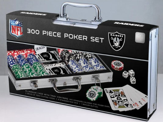 Las Vegas Raiders Casino Style 300 Piece Poker Set