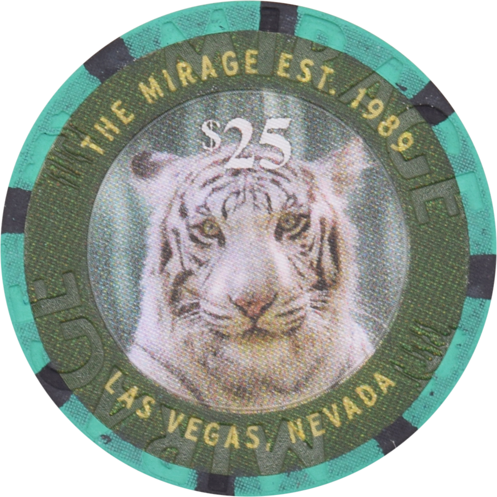 Mirage Casino Las Vegas Nevada $25 30th Anniversary White Tiger Chip 2019