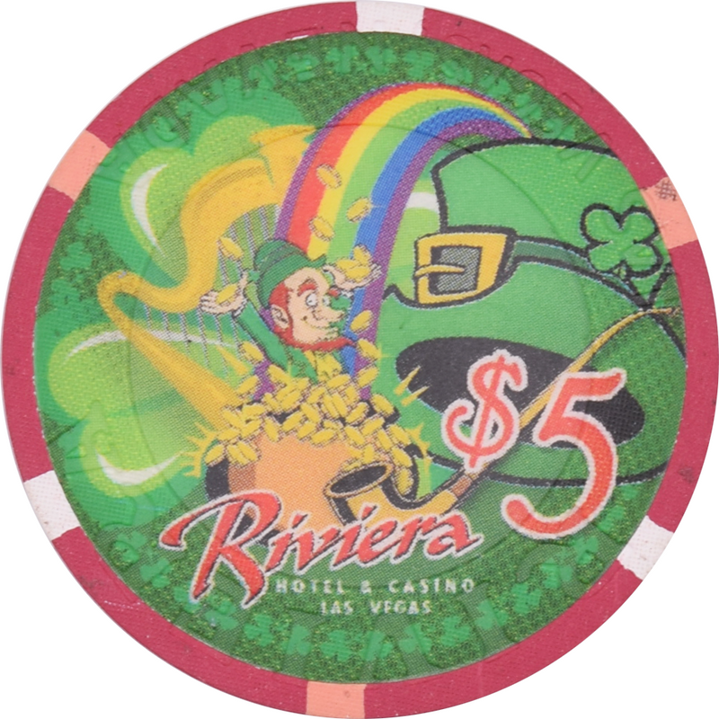 Riviera Casino Las Vegas Nevada $5 St. Patrick's Day Chip 2003