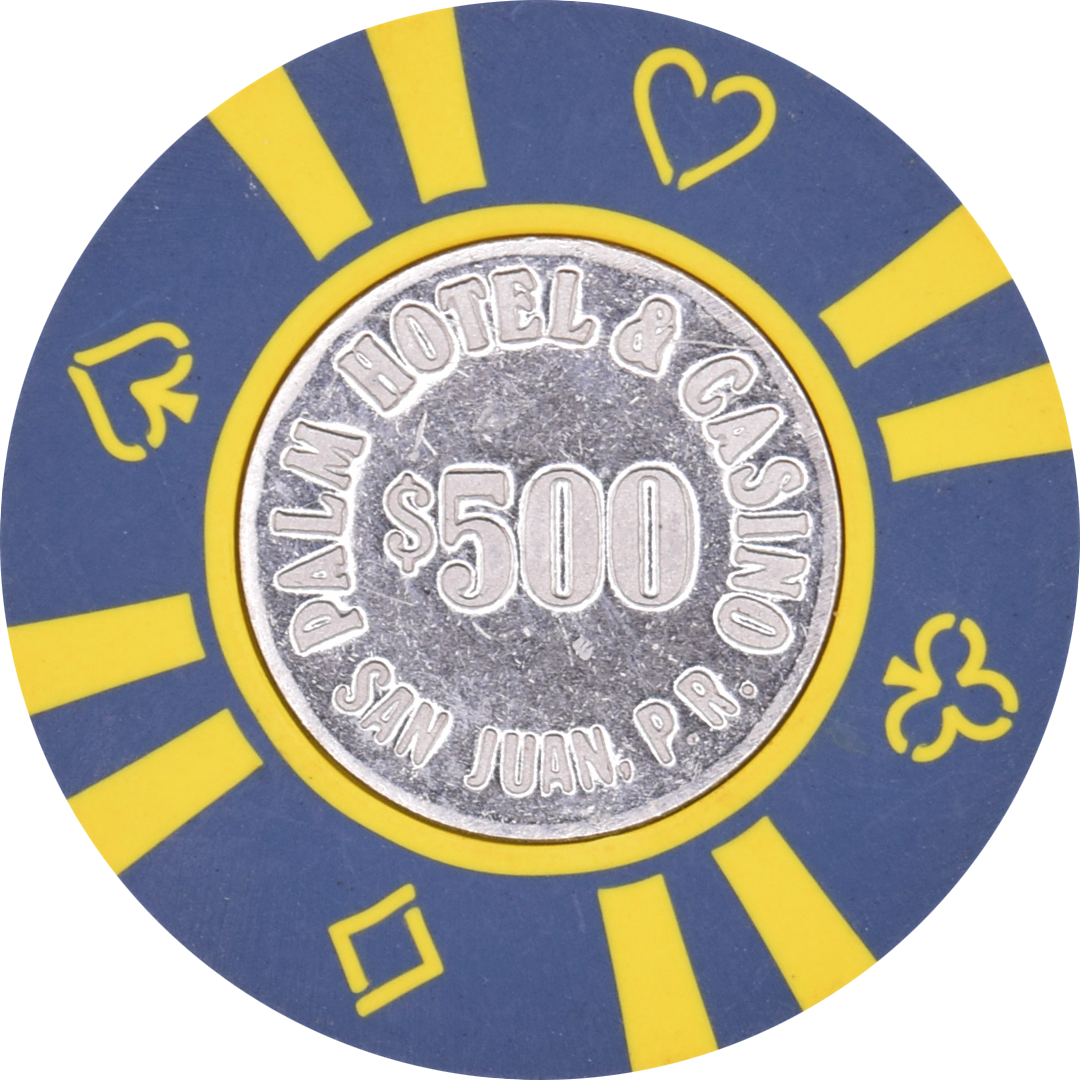 Palm Hotel & Casino San Juan Puerto Rico $500 43mm Chip