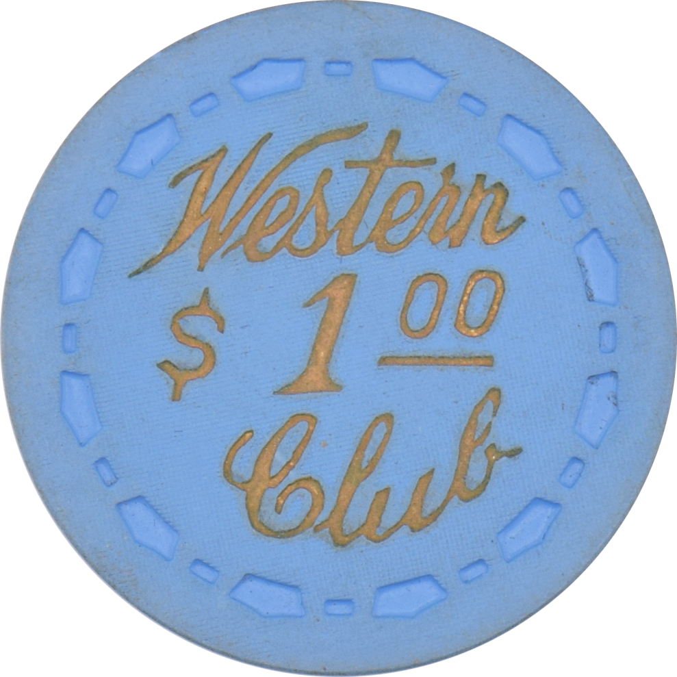 Western Club Casino Gardena California $1 Chip