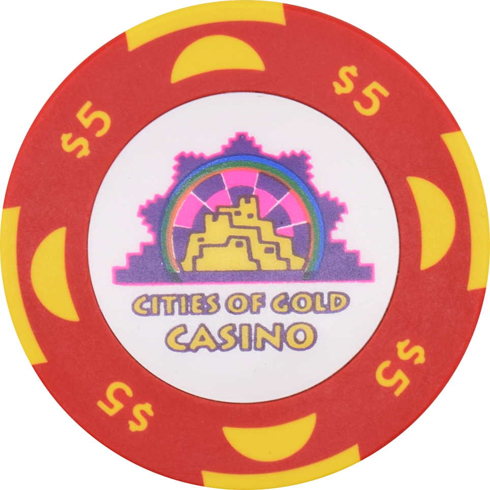 Cities Of Gold Casino Santa Fe New Mexico $5 Chip