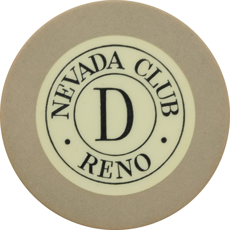 Nevada Club Casino Reno Nevada Beige Roulette D Chip 1950s