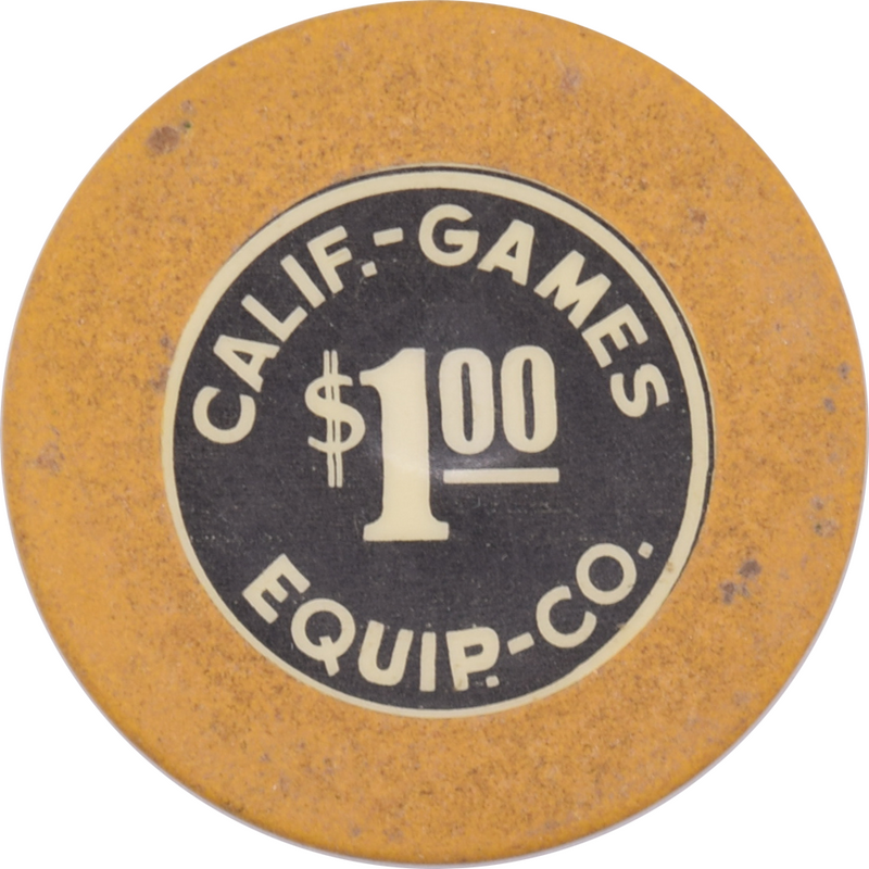 Calif.-Games Equip.-Co Sacramento California $1 Chip