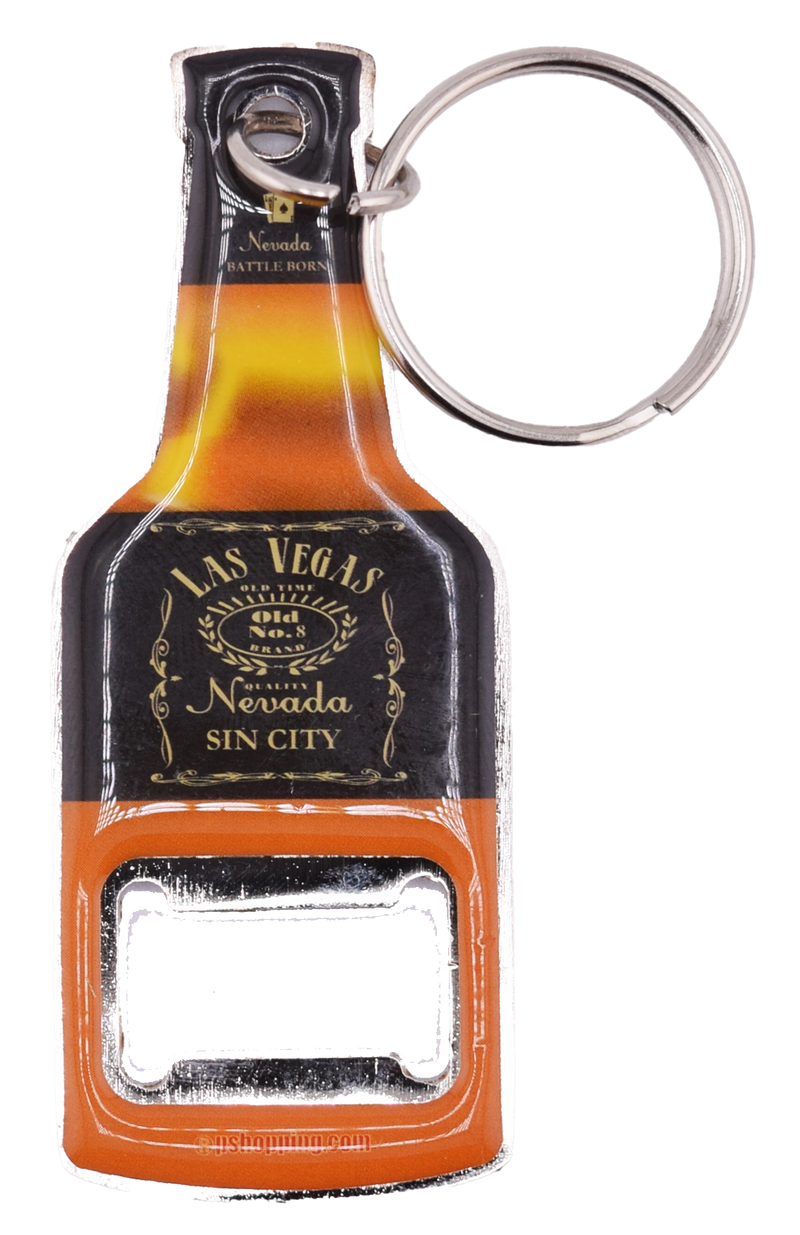 Las Vegas Old No.8 Bottle Opener Key Ring