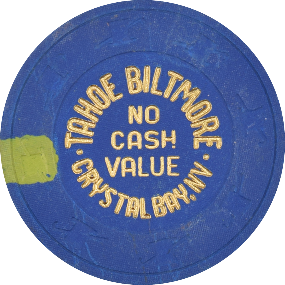 Tahoe Biltmore Casino Crystal Bay Nevada 1 NCV Chip 1988