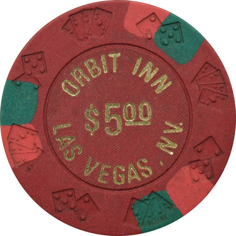 Orbit Inn Casino Las Vegas Nevada $5 DieCar Chip 1979