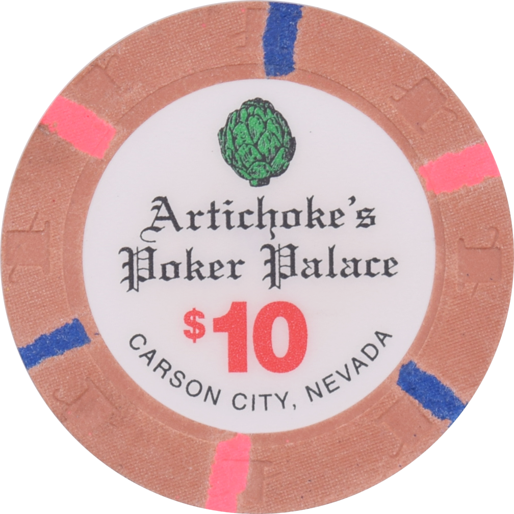 Artichoke's Poker Palace Casino Carson City Nevada $10 Chip 1997