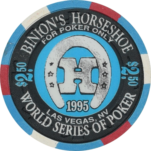 Horseshoe Club (Binion's) Casino Las Vegas Nevada $2.50 Dan Harrington Gallery of Champions Chip 1995