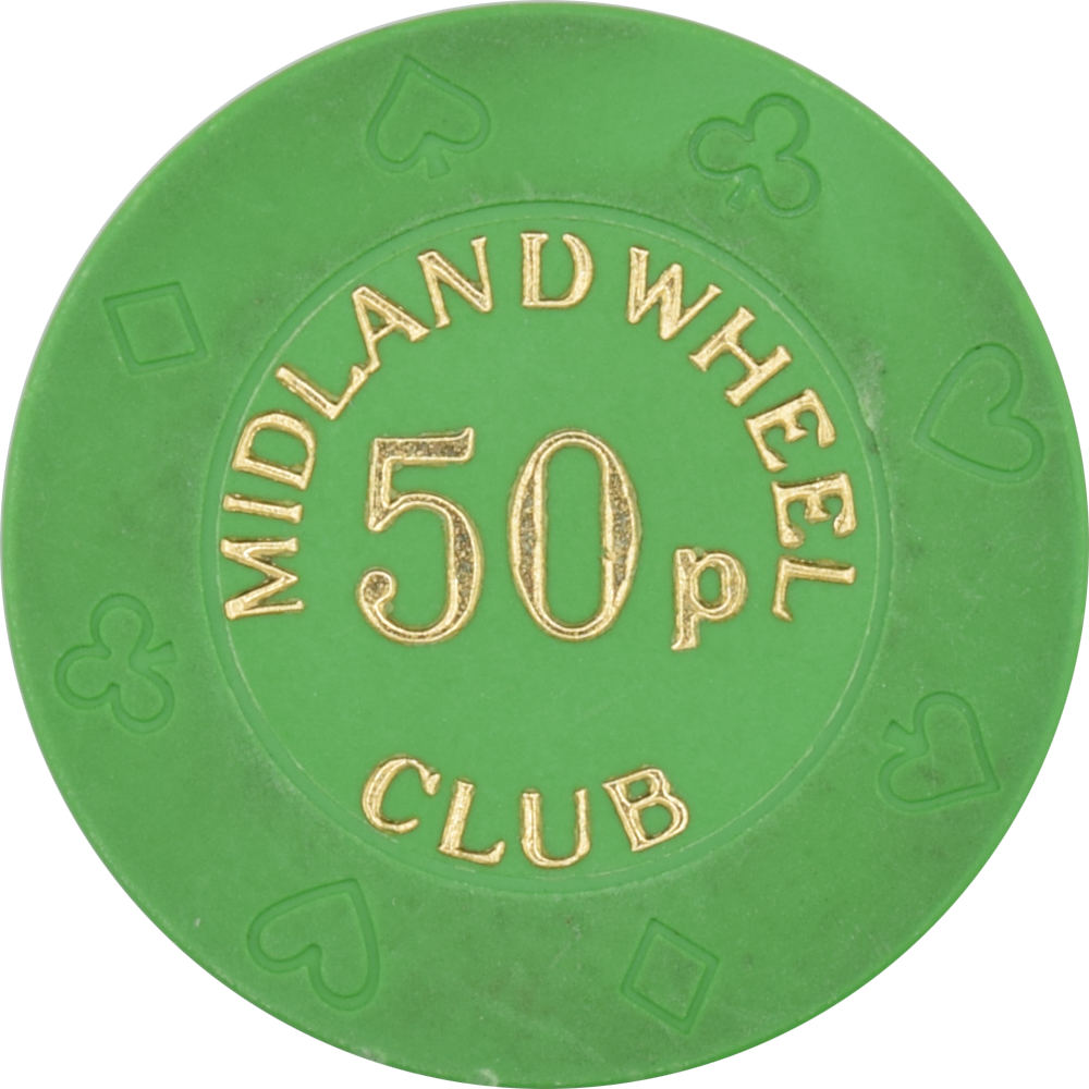 Midland Wheel Club Casino Birmingham United Kingdom UK 50p Chip