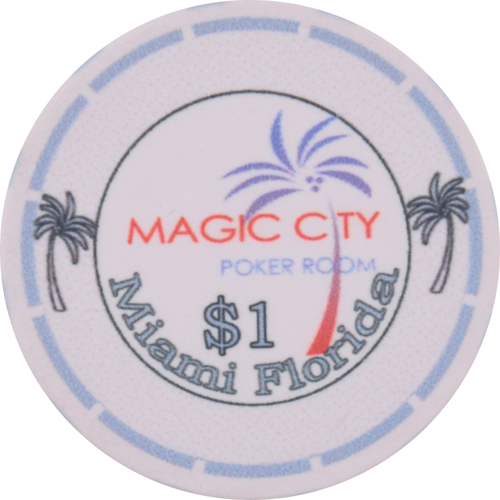 Magic City Casino Miami Florida $1 Ceramic Chip