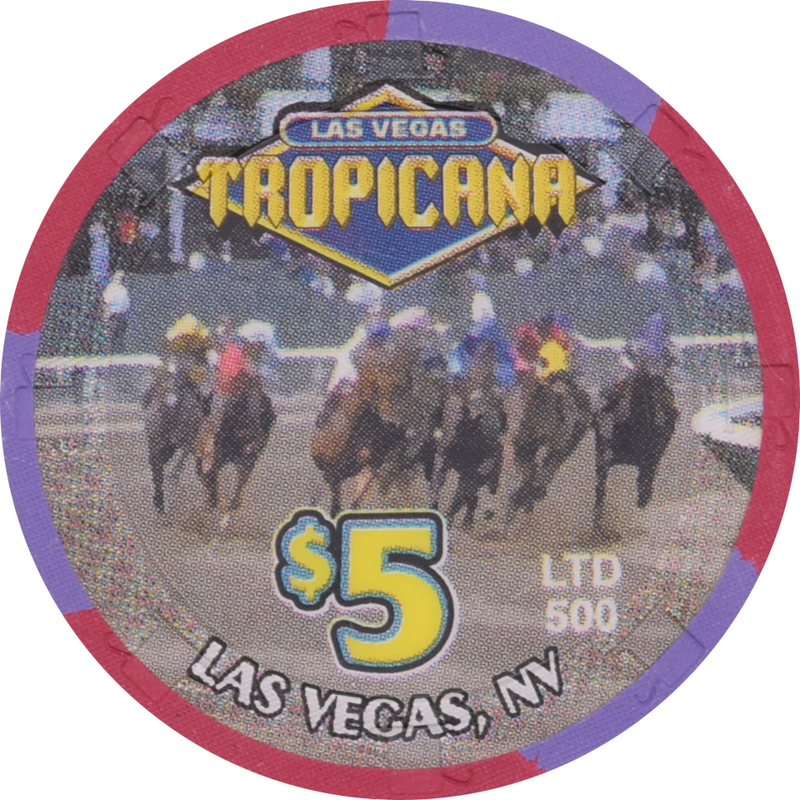 Tropicana Casino Las Vegas Nevada $5 Down the Stretch Chip 2001