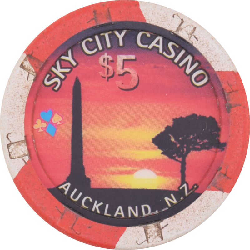 Sky City Auckland New Zealand $5 Chip